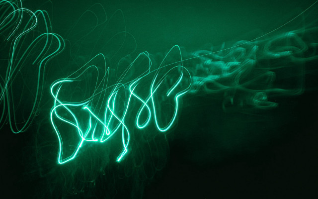 Green hologram heart underwater light free wallpaper for desktop - medium preview image