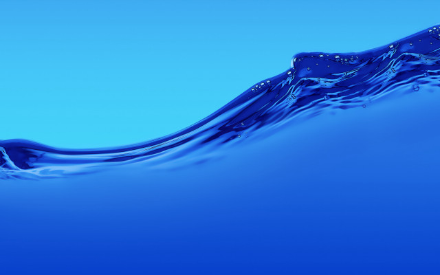 Blue water waves bubbles sky free wallpaper for desktop - medium preview image