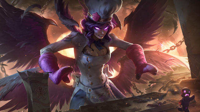 Angelic woman giant demon wings free wallpaper for desktop - medium preview image