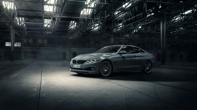 Silver car dark garage windows free wallpaper for desktop - medium preview image