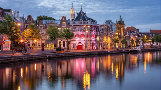 City river night lights bridge #3 free wallpaper for desktop - medium preview image