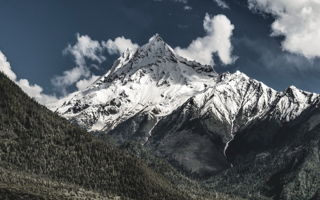 Mountain range snow peak clouds #3 free wallpaper for desktop - medium preview image