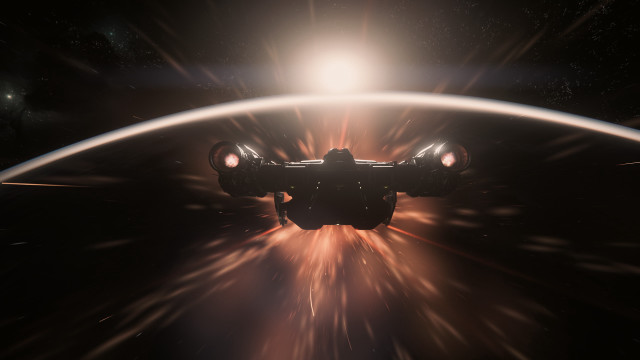 Space station light earth galaxy free wallpaper for desktop - medium preview image