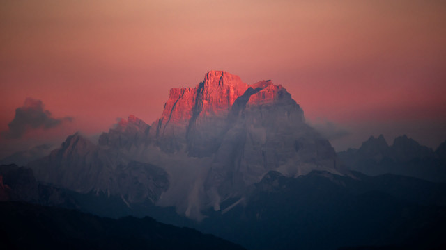 Mountain range red sky clouds #2 free wallpaper for desktop - medium preview image