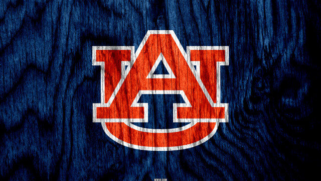 Wooden background auburn logo blue free wallpaper for desktop - medium preview image