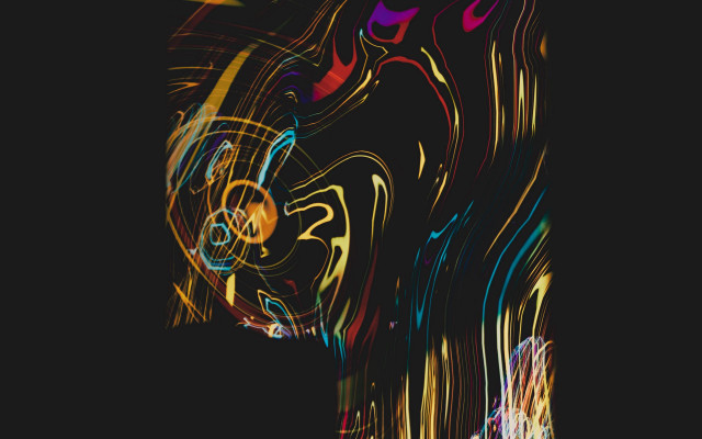 Black background colorful abstract side free wallpaper for desktop - medium preview image