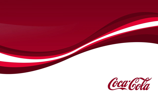 Red white coca cola wavy free wallpaper for desktop - medium preview image