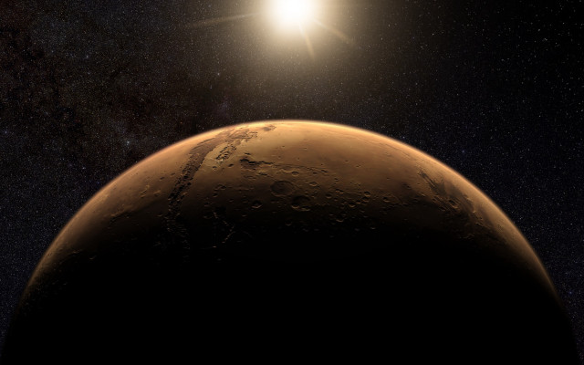 Bright light planet stars space free wallpaper for desktop - medium preview image