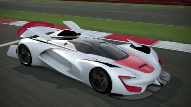 White red sports car race free wallpaper for desktop - medium preview image