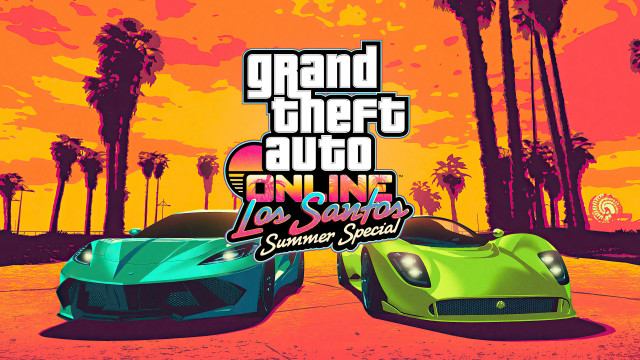 Cars palmtrees sunset grand gta free wallpaper for desktop - medium preview image