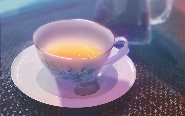 Tea saucer table blurry background free wallpaper for desktop - medium preview image