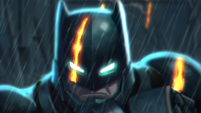 Batman glowing eyes flame sci free wallpaper for desktop - medium preview image