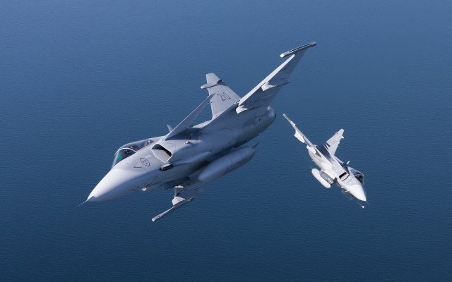 Fighterjets ocean aircraft military digital free wallpaper for desktop - medium preview image