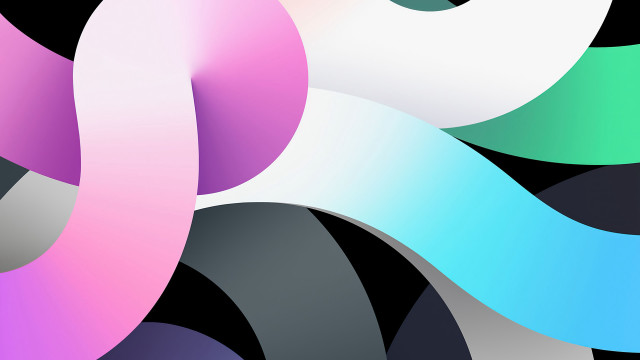 Colorful abstract curved black white free wallpaper for desktop - medium preview image
