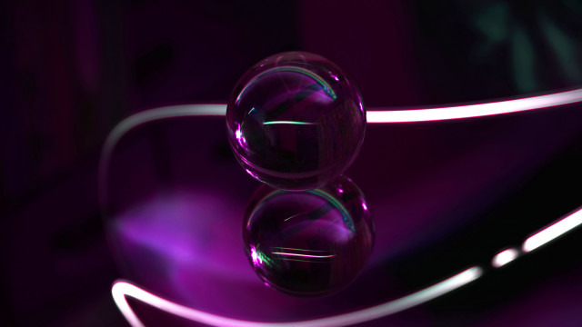Purple glass light dark neon free wallpaper for desktop - medium preview image