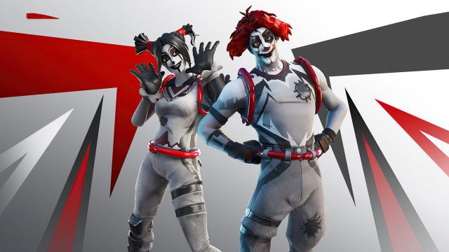 Clowns red white background black free wallpaper for desktop - medium preview image