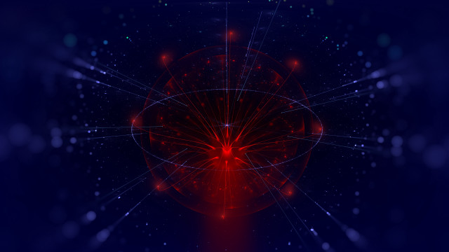 Space aurora fireworks moonlight cityscape free wallpaper for desktop - medium preview image