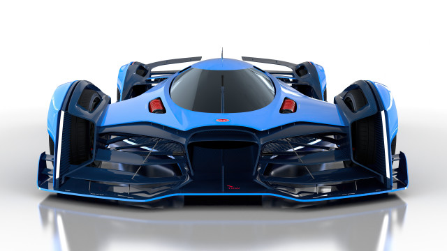 Blue sports car side view free wallpaper for desktop - medium preview image