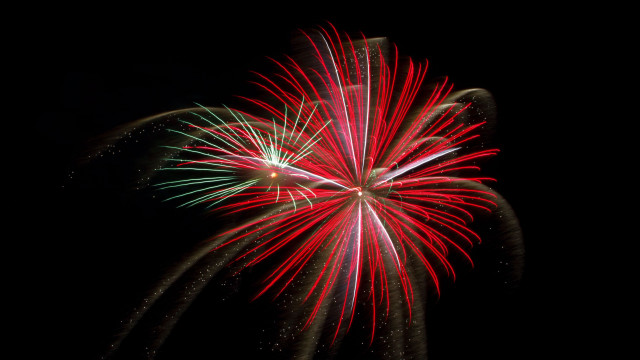 Fireworks night sky city lights #3 free wallpaper for desktop - medium preview image