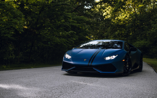 Blue sports car black hood #2 free wallpaper for desktop - medium preview image