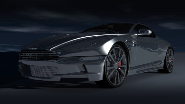 Silver sports car dark room #6 free wallpaper for desktop - medium preview image
