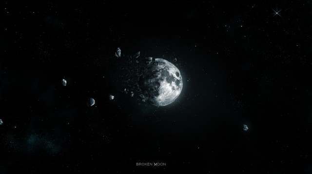 Planets moon stars space 80s free wallpaper for desktop - medium preview image