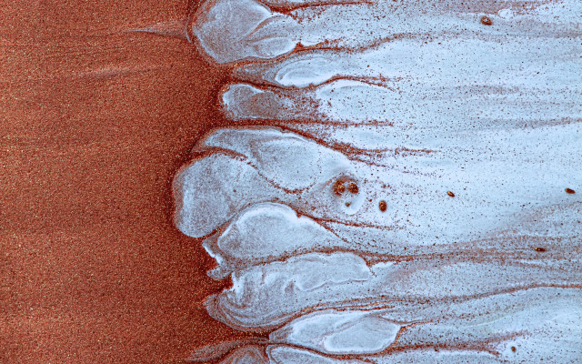 Beach wave red sand blood free wallpaper for desktop - medium preview image