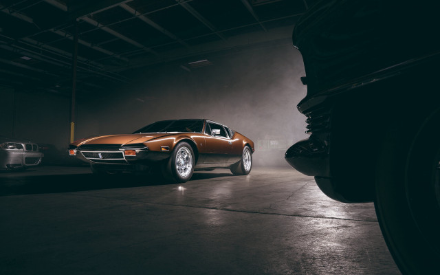 Garage fogged car neoclassical cinematic free wallpaper for desktop - medium preview image
