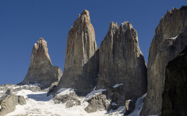 Snowy mountains blue sky clouds #2 free wallpaper for desktop - medium preview image