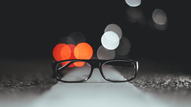 Glasses table blurry lights moon free wallpaper for desktop - medium preview image