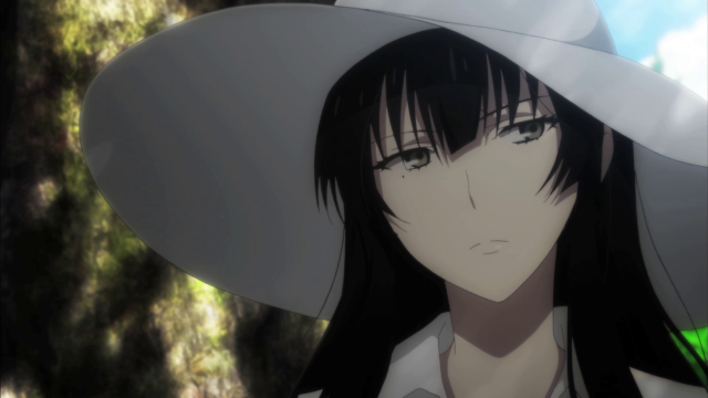 Woman white hat green tree free wallpaper for desktop - medium preview image