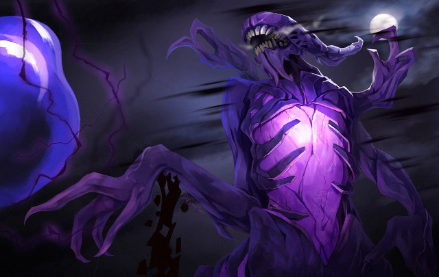 Creepy creature glowing light mouth free wallpaper for desktop - medium preview image