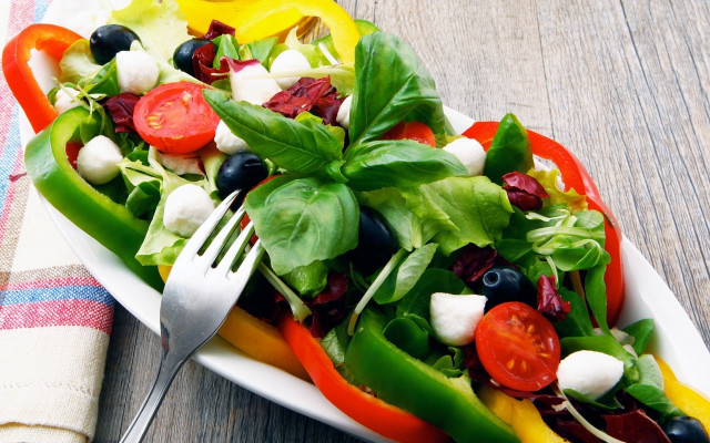 Salad plate fork napkin table free wallpaper for desktop - medium preview image