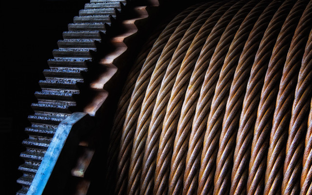 Coil wire abstract sculpture blue free wallpaper for desktop - medium preview image