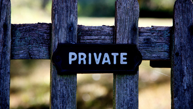 Private sign wooden fence park free wallpaper for desktop - medium preview image