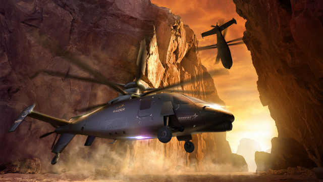 Helicopter cliff desert sunset person free wallpaper for desktop - medium preview image