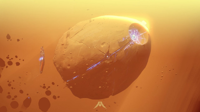 Yellow object blue light water free wallpaper for desktop - medium preview image