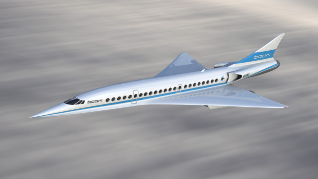 Small jet cloudy sky retrofuturism free wallpaper for desktop - medium preview image