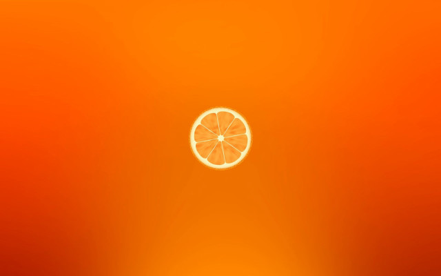 Orange slice minimalist 3d render #3 free wallpaper for desktop - medium preview image