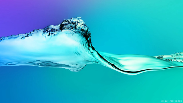 Blue green water wave building free wallpaper for desktop - medium preview image