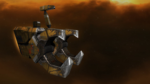 Sci fi spacecraft cityscape milkyway free wallpaper for desktop - medium preview image