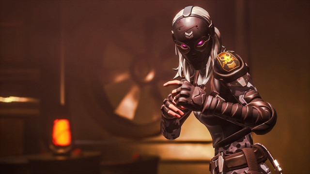 Futuristic woman armor clock yellow free wallpaper for desktop - medium preview image