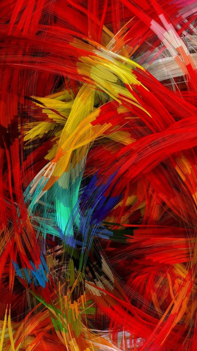 Colorful abstract painting black background #8 free wallpaper for mobile - medium preview image
