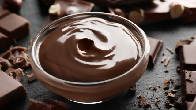 Chocolate bowl chunks spoon 3d free wallpaper for desktop - medium preview image