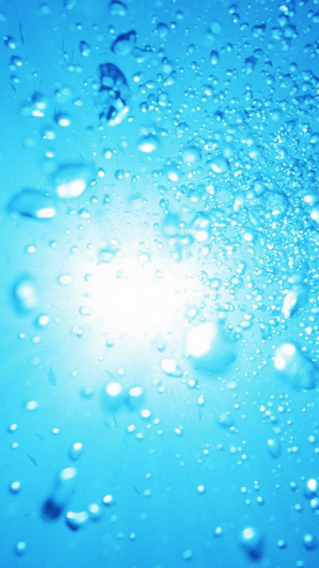 Blue background water droplets bright free wallpaper for mobile - medium preview image
