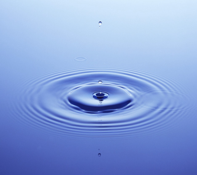 Blue water droplet background surface free wallpaper for tablet - medium preview image