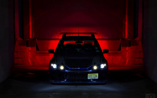 Car tunnel red hood intimidating free wallpaper for desktop - medium preview image