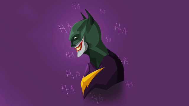 Batman purple yellow mask pop free wallpaper for desktop - medium preview image