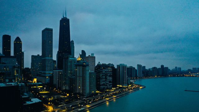 City skyline river bridge night #6 free wallpaper for desktop - medium preview image