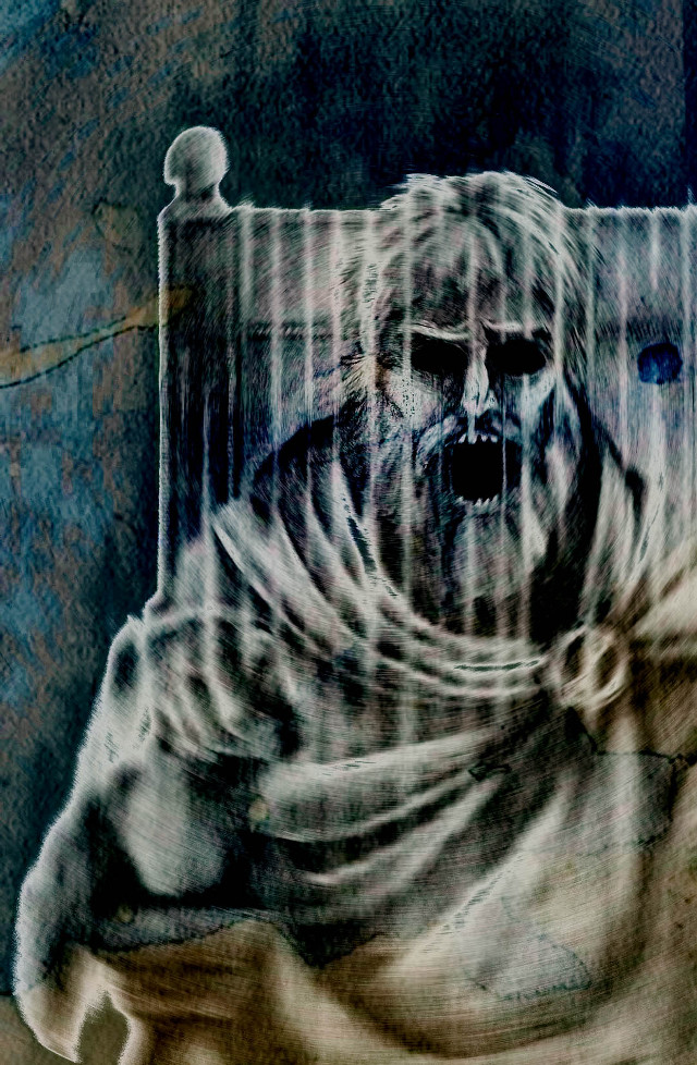 Ghost head bed curtain light free wallpaper for mobile - medium preview image